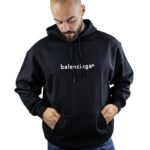 Balenciaga Front Logo-print Hoodie